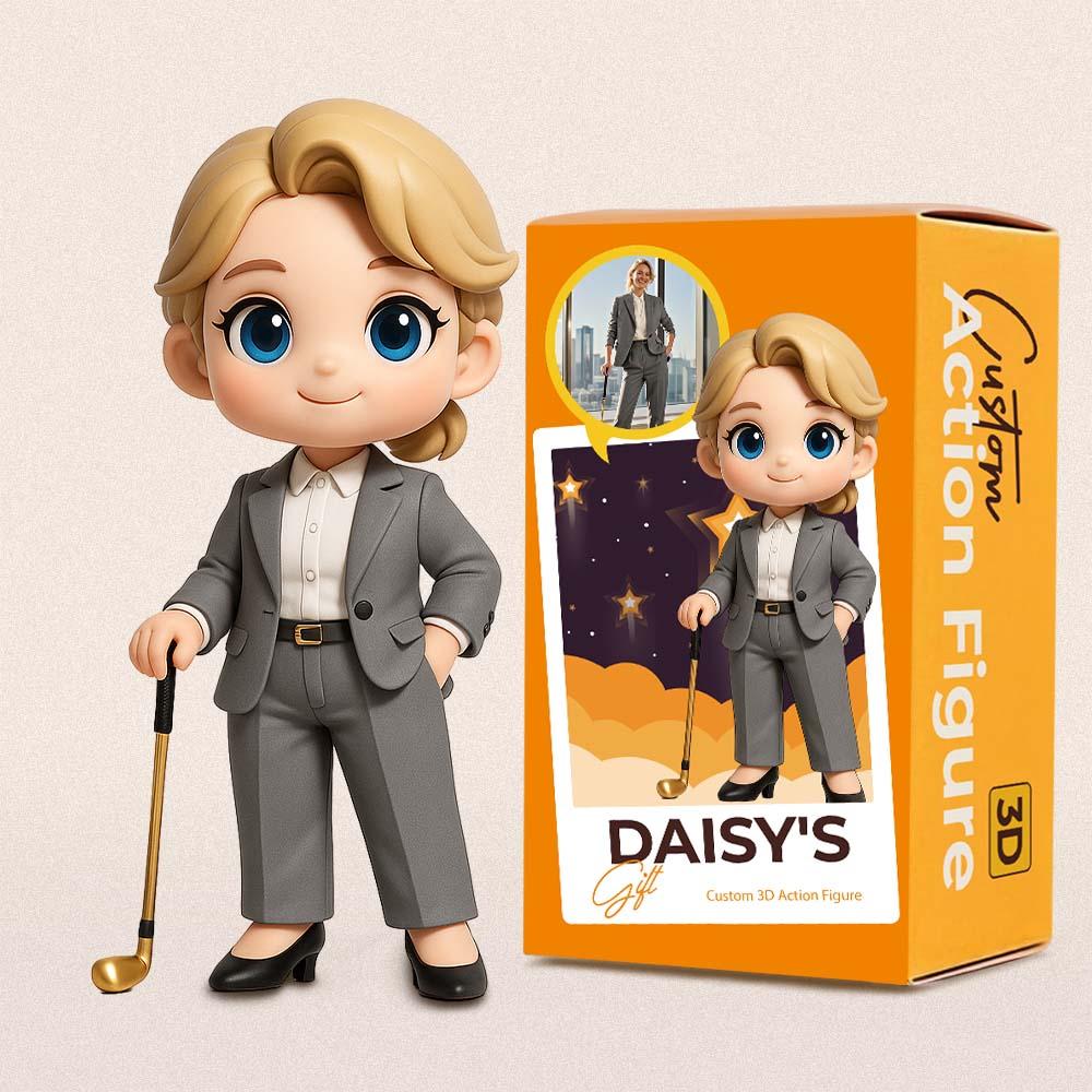 Custom Toy Figure 3D Boss Mini Figures Personalization Photo Blind Box Gifts For Him/Her - aiprintlab