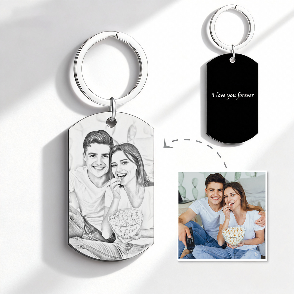 Personalized photo gift – keychain with a photo of a couple or pet - aiprintlab