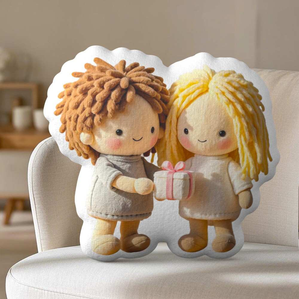 Personalized Photo Plush Doll Pillow Mini Me Plush Pillows Gifts for Mom