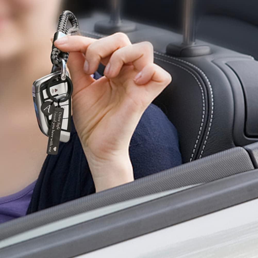 Drive safe keychain for boyfriend, 26 Letter Keychain, I Need You Here with me - aiprintlab