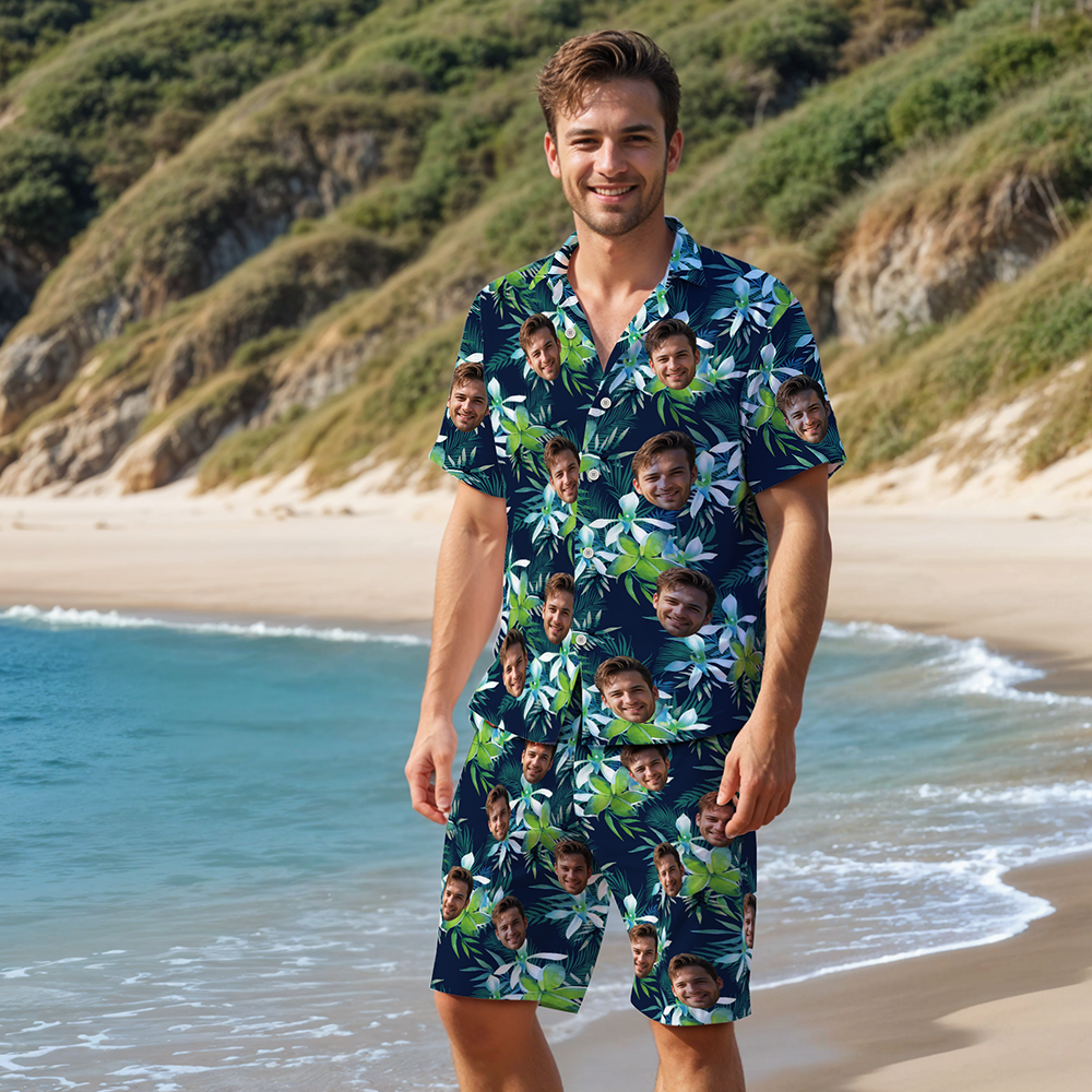Emerald Blossom - Custom Men Hawaiian Shirts - aiprintlab