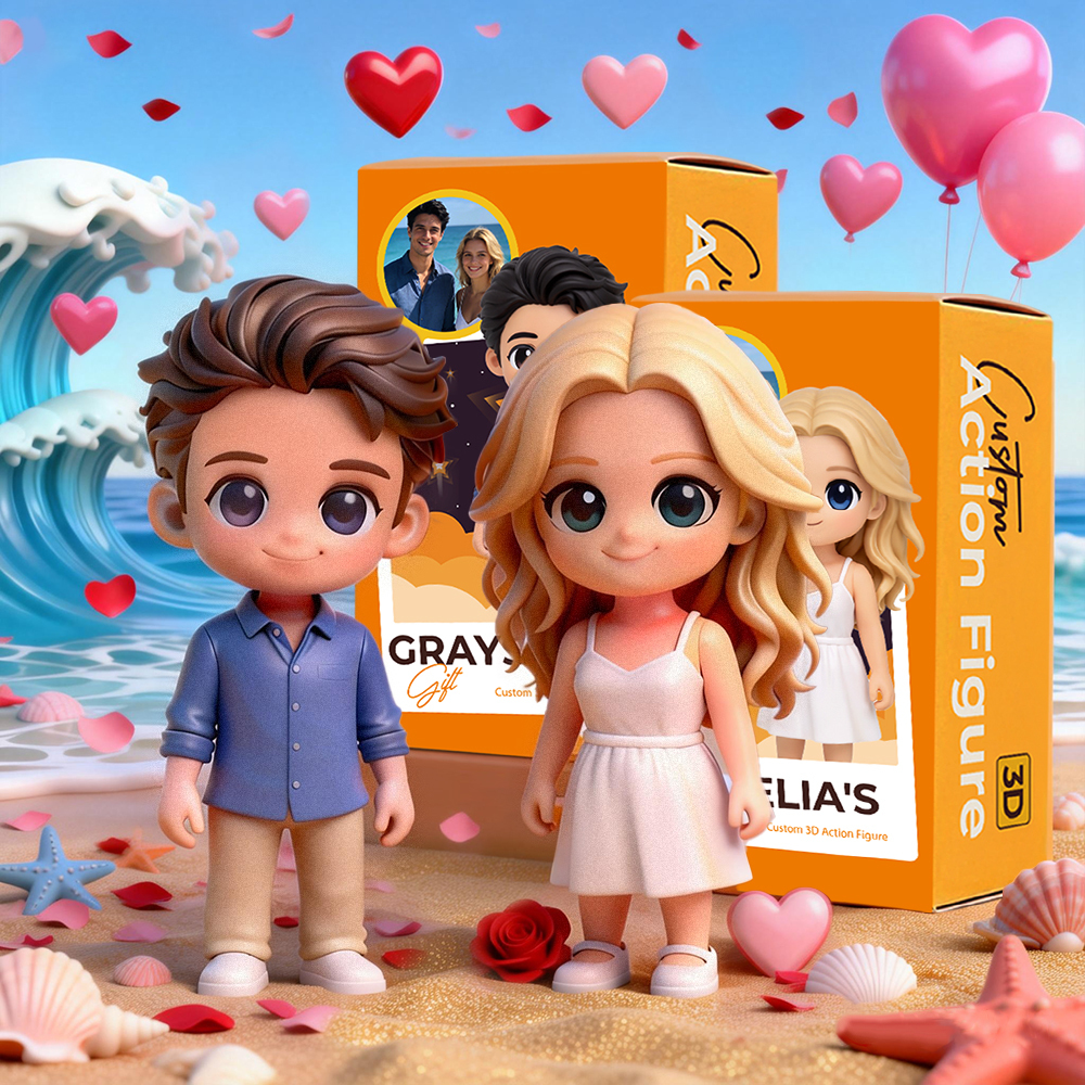 Personalized 3D Figurine from Photo Handcrafted Mini Doll Xmas Gift for Loved Ones - aiprintlab