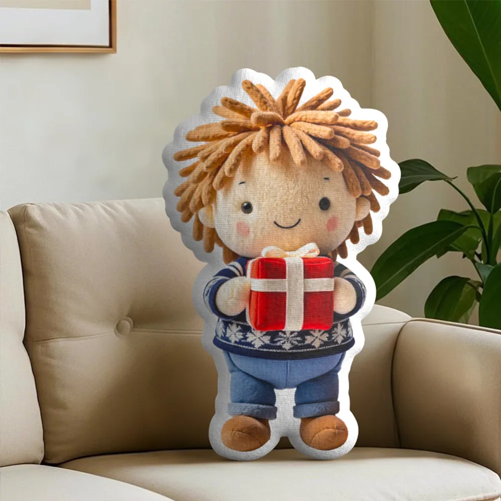 Personalized Photo Plush Doll Pillow Mini Me Plush Pillows Gifts for Christmas