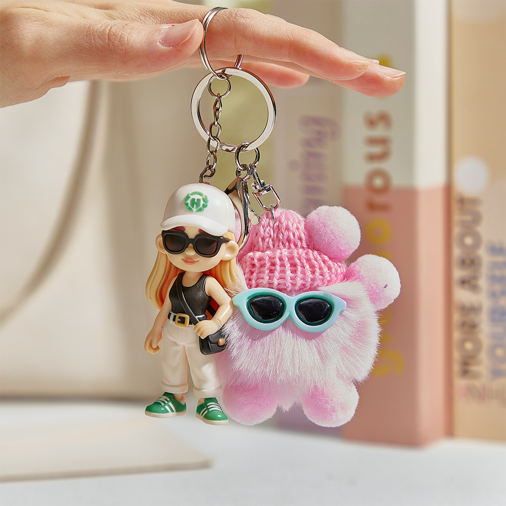 Custom 3D Figure Keychain from Your Photo with Plush Keychain Romantic Gift for Her Unique gifts for Birthday Valentines Day Anniversary - aiprintlab
