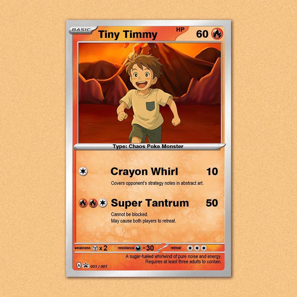 Custom POKE Pet Card from Photo - Personalized Cartoon Gift for Cat Lovers - Funny Poke Style Poster - aiprintlab