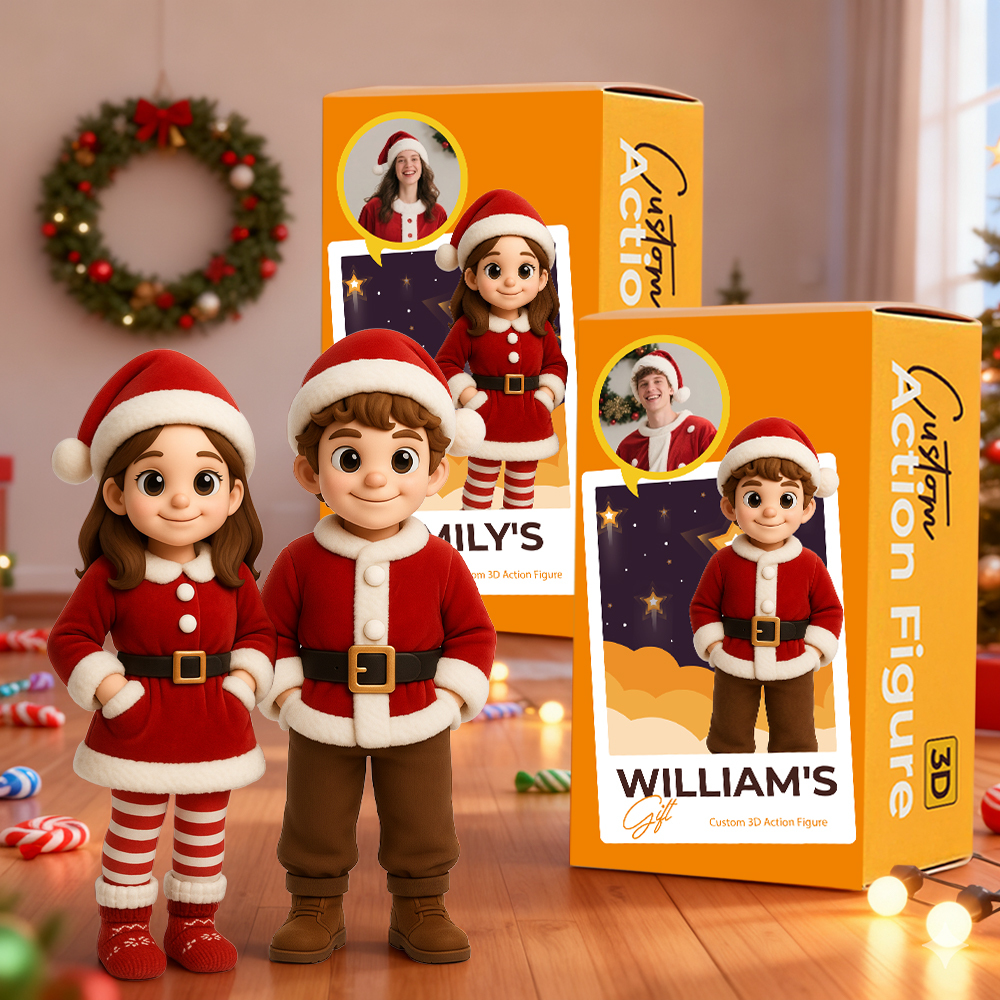 Personalized 3D Figurine from Photo Handcrafted Mini Doll Xmas Gift for Loved Ones - aiprintlab