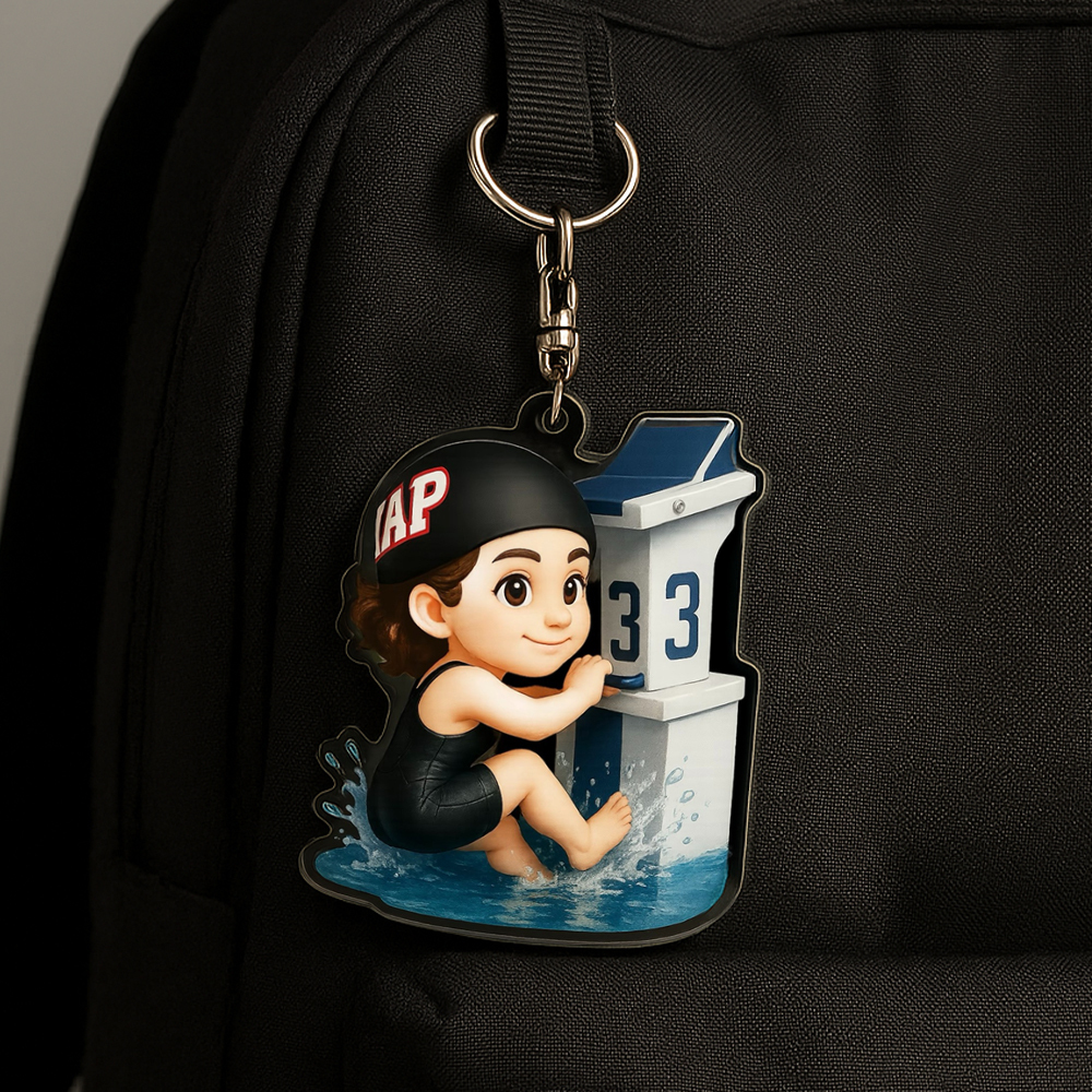 Custom Couple Keychain Personalized Acrylic Cartoon Keychain Photo Bag Charm Unique Keepsake Gift For Lover Anniversary Birthday Valentine's Day Gift - aiprintlab