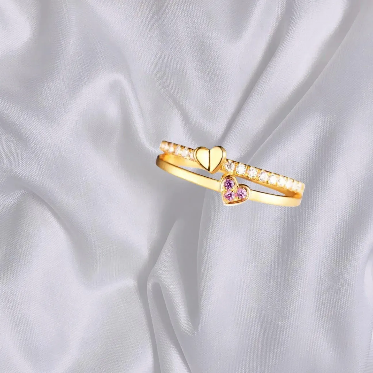 Mother's Ring Mama Daughter Joined At The Heart Sentimental Jewelry Gift for Mom Mother`s Day Gifts - aiprintlab