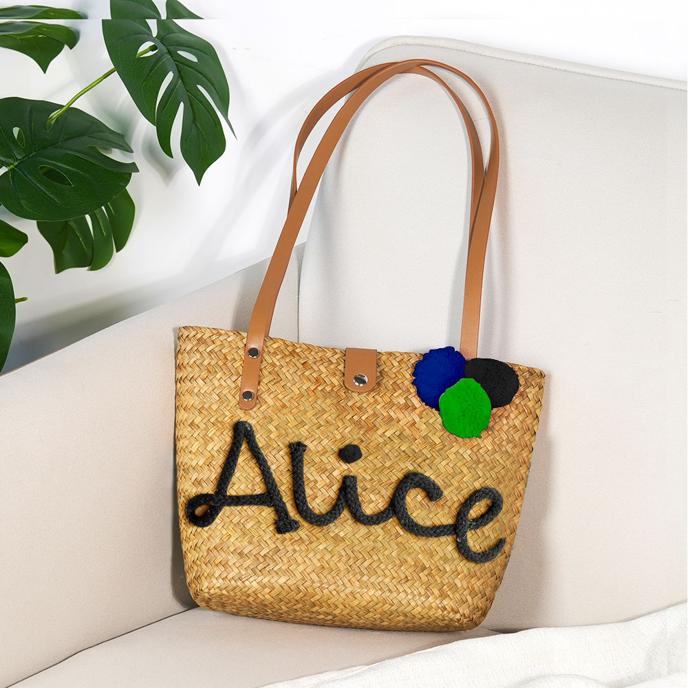 personalized straw moroccan basket,bridal shower bags,customized straw bags,custom beach bag,straw tote,embroidered bags