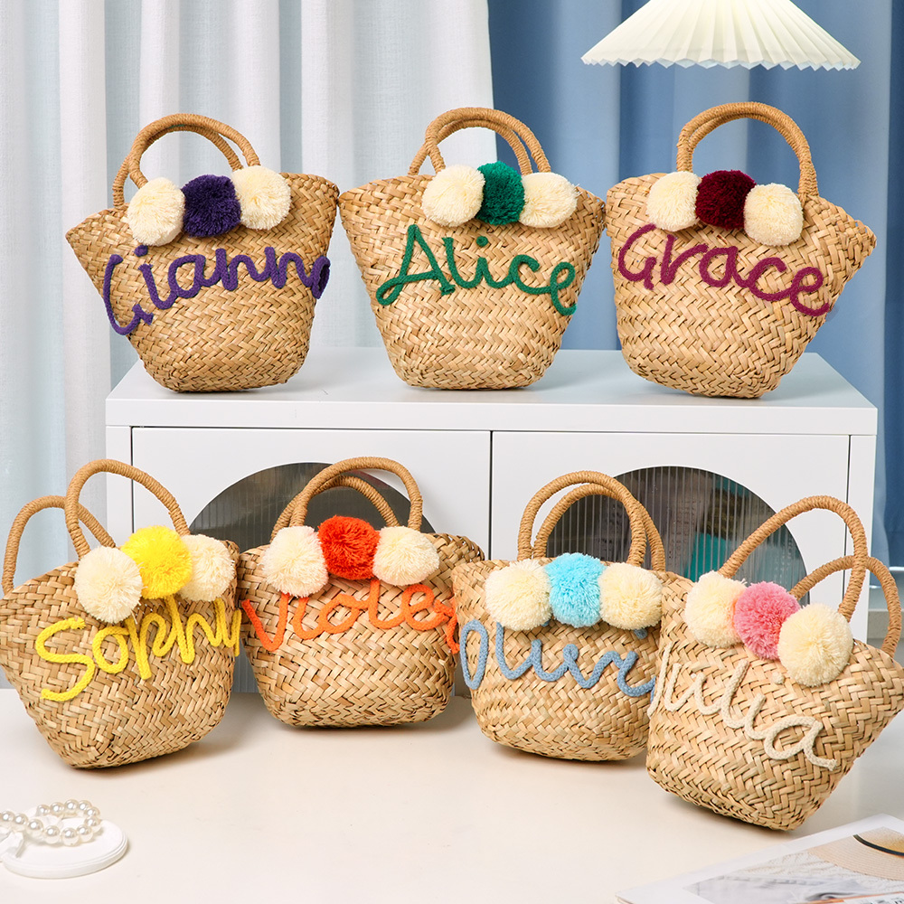 PERSONALIZED straw moroccan basket,bridal shower bags,customized straw bags,custom beach bag,straw tote,embroidered bags