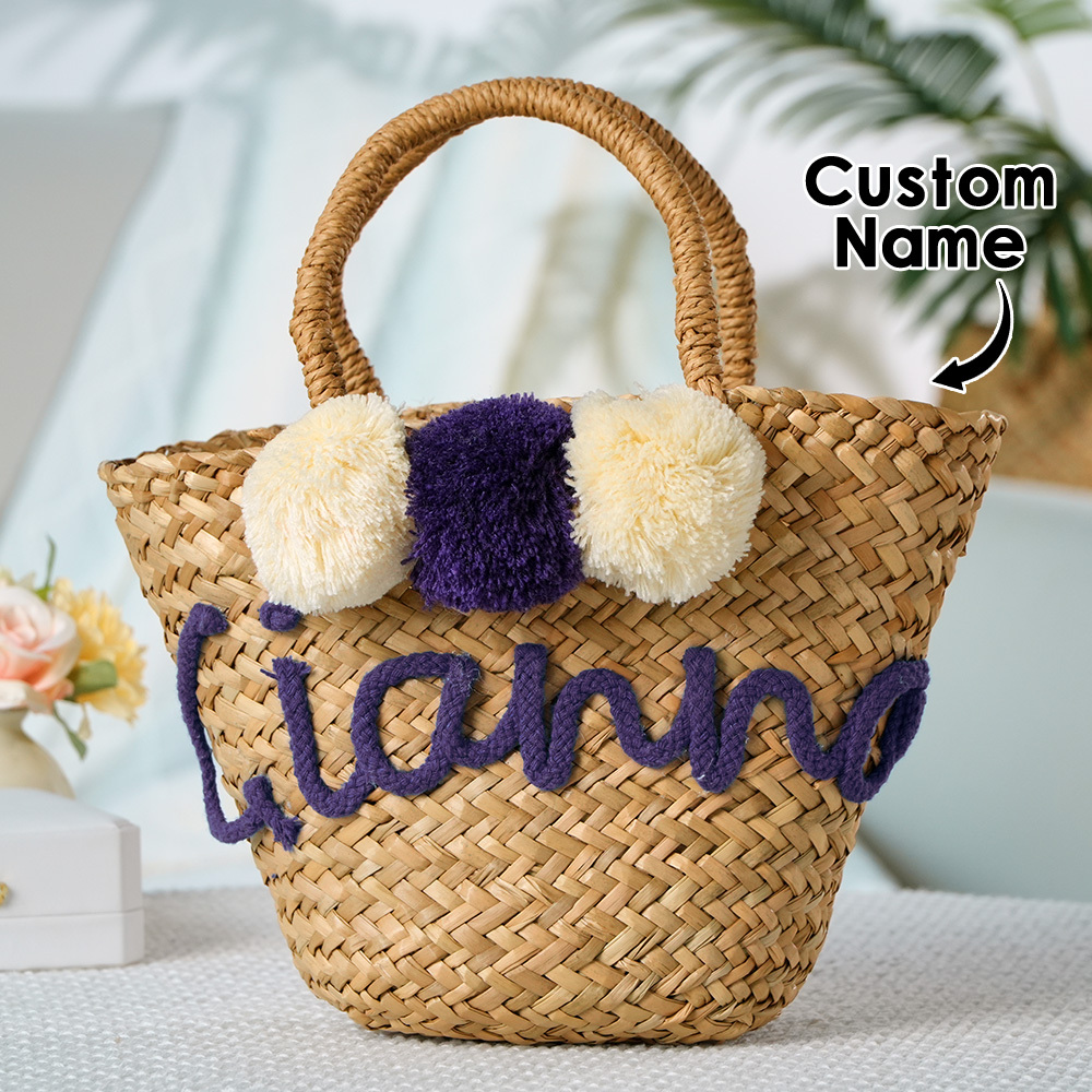 PERSONALIZED straw moroccan basket,bridal shower bags,customized straw bags,custom beach bag,straw tote,embroidered bags