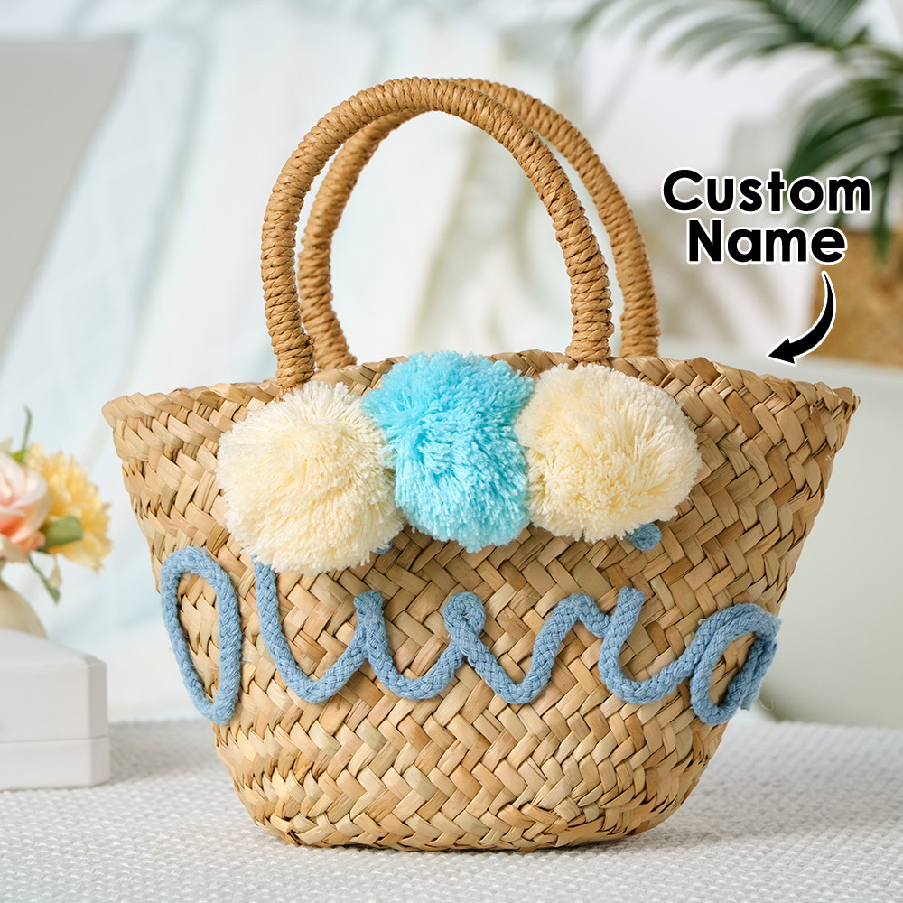 PERSONALIZED straw moroccan basket,bridal shower bags,customized straw bags,custom beach bag,straw tote,embroidered bags