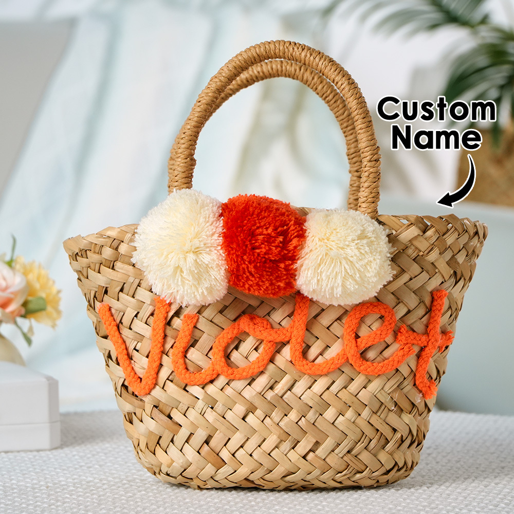 PERSONALIZED straw moroccan basket,bridal shower bags,customized straw bags,custom beach bag,straw tote,embroidered bags