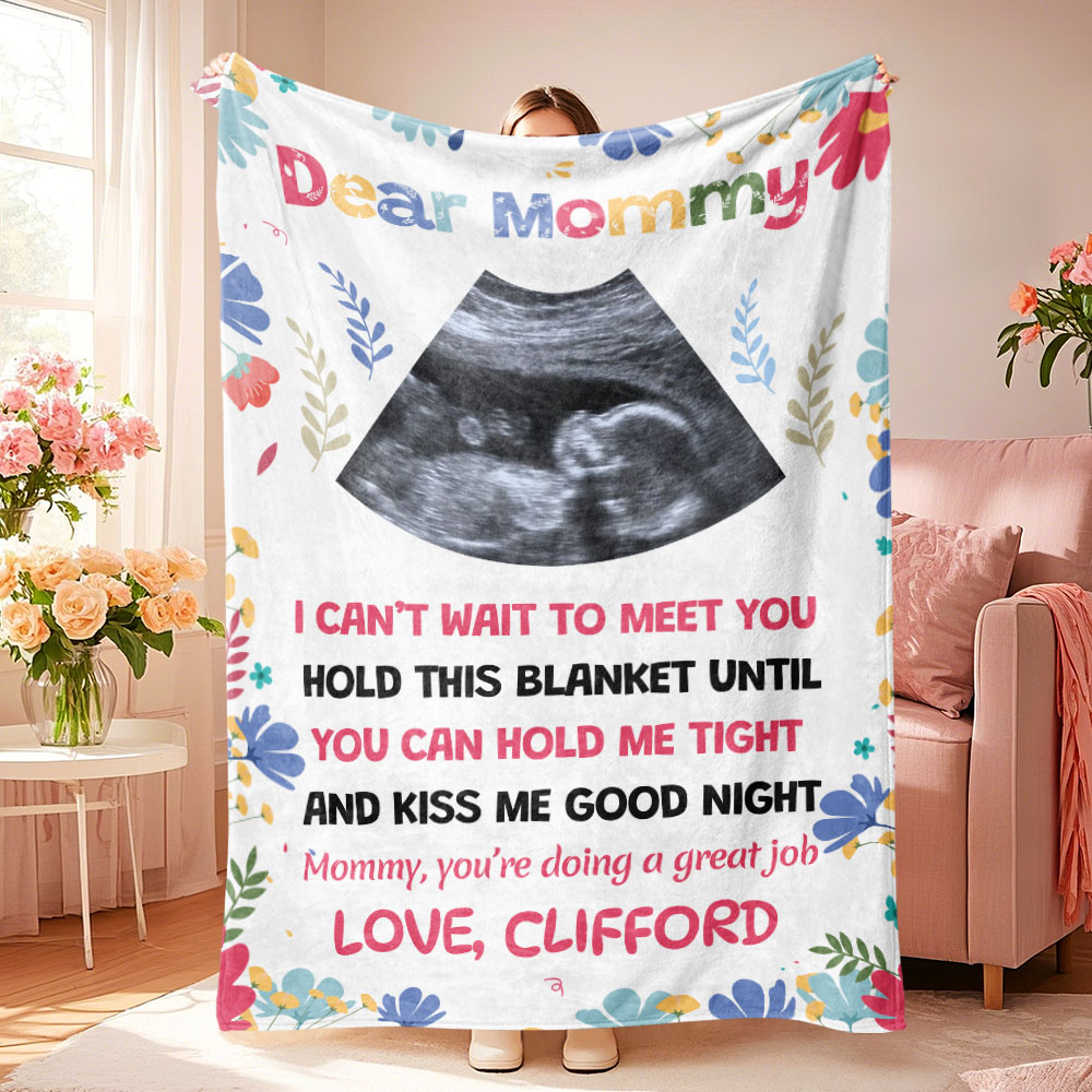 Dear Mommy - Personalized Photo Blanket for Mother - Mother's Day