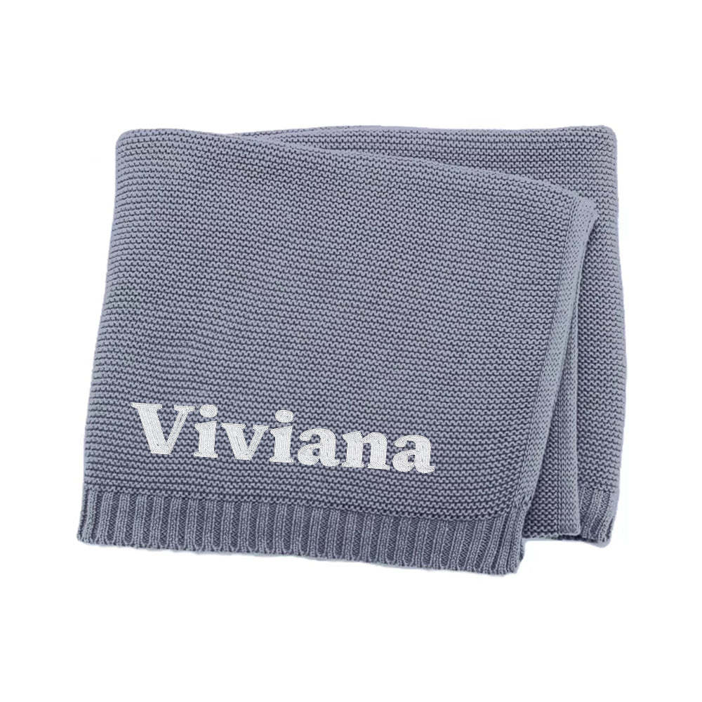 Custom Baby Blanket Embroidered Name Stroller Blanket for Newborn Baby Gift - Get Photo Blanket