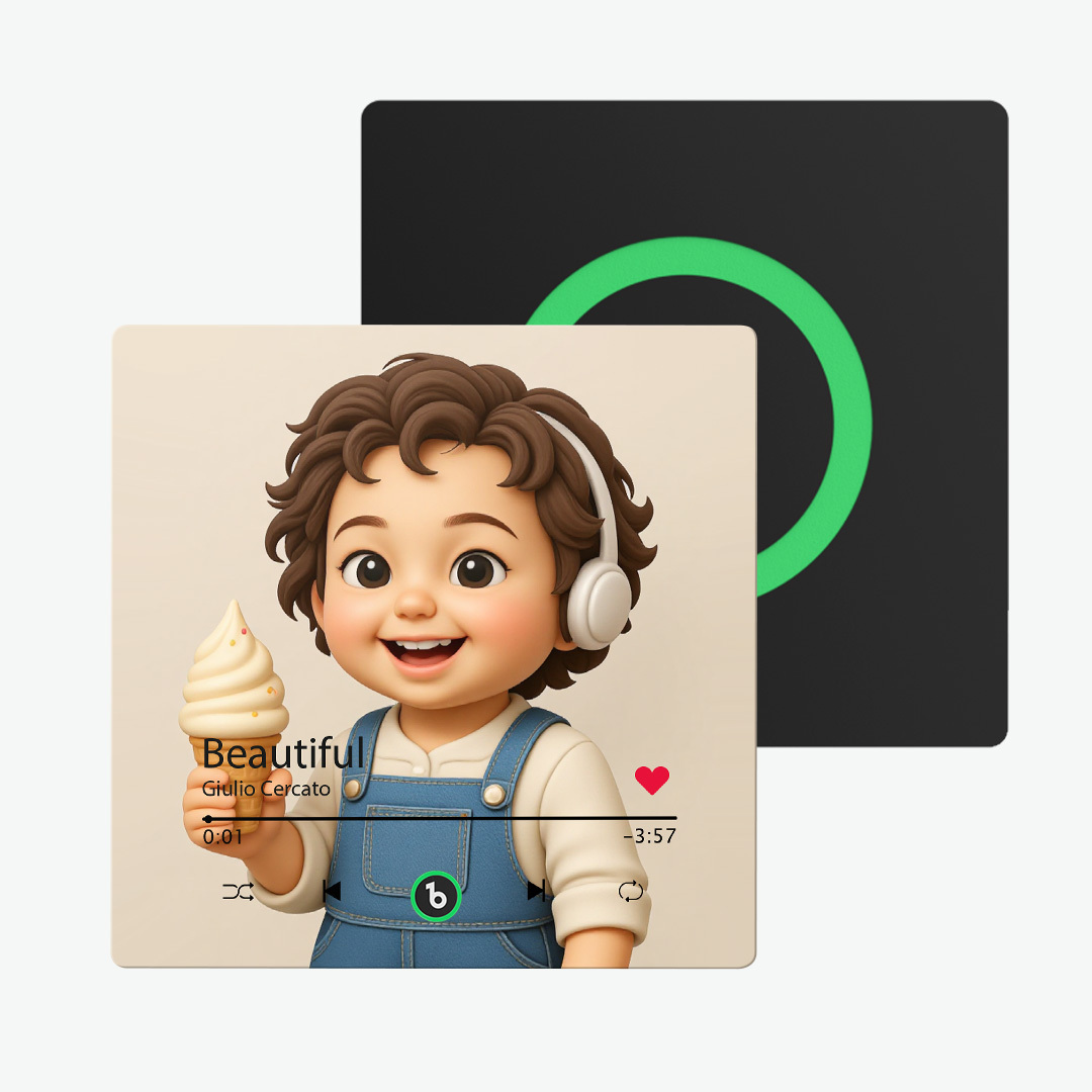 Customized music refrigerator magnet personalized 3D cartoon character style photo frame album refrigerator magnet can play music upgraded version color