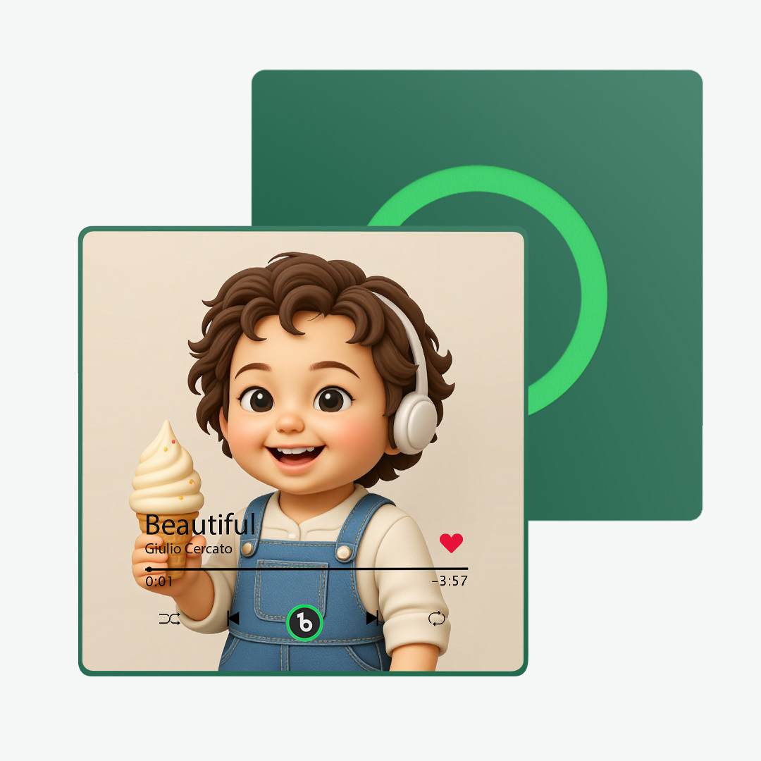 Customized music refrigerator magnet personalized 3D cartoon character style photo frame album refrigerator magnet can play music upgraded version color