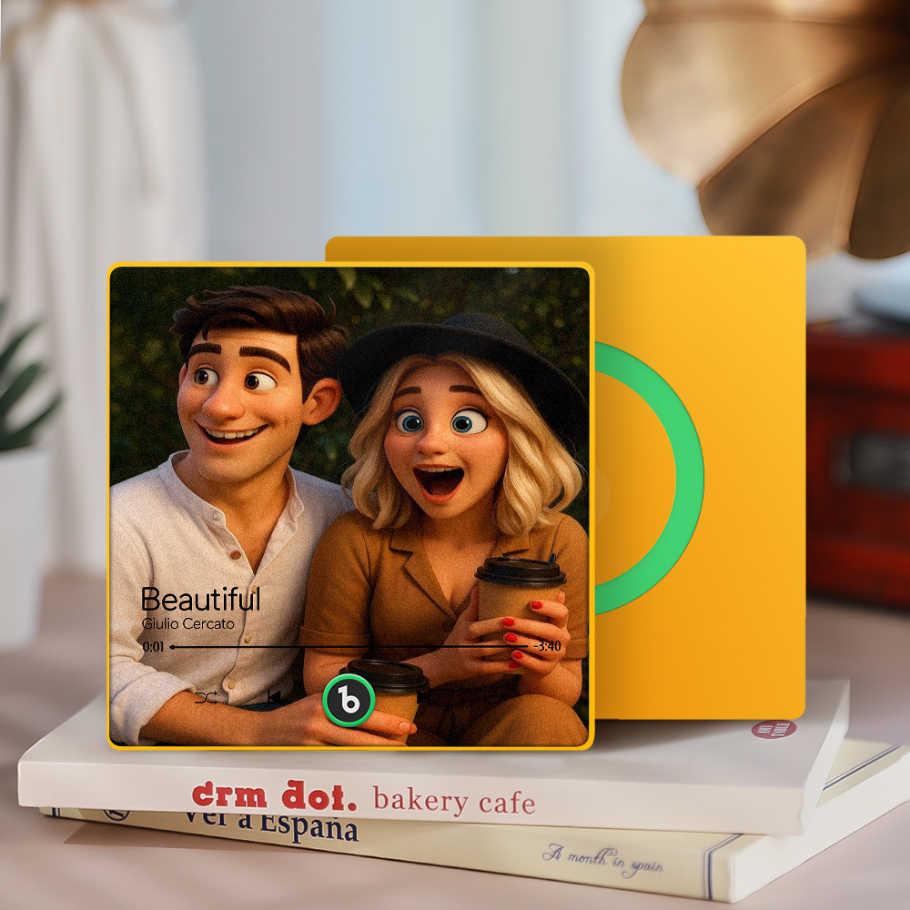 Customized Music Fridge Magnets Different Personality Cartoon Character Style Photo Frame Album Fridge Magnets