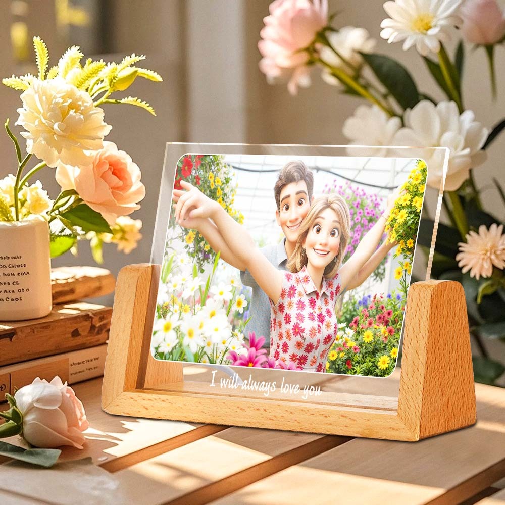 Custom Cartoon Portrait Night Light Personalized Photo Frame LED Lamp for Unique Home Decor