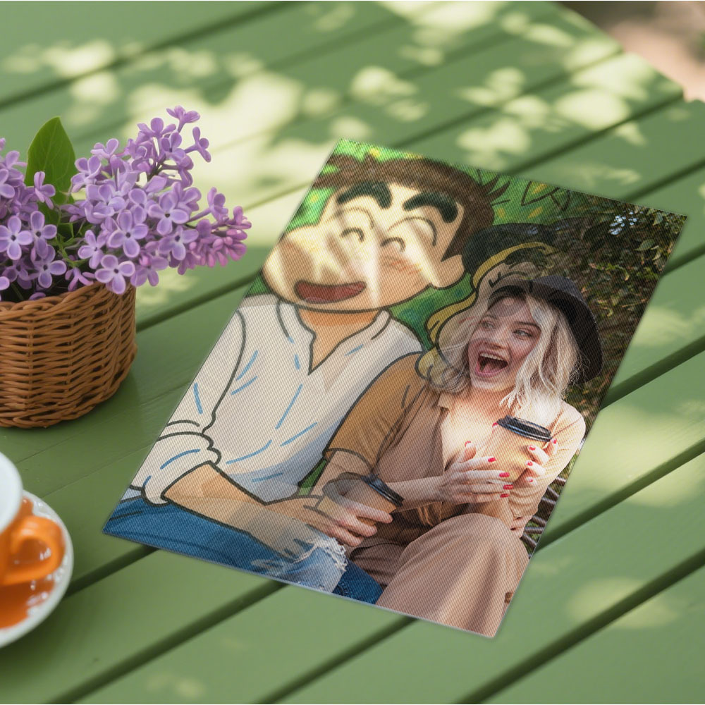 Custom lenticular photo Art Painting in Various Anime Styles Cartoon Style Gift