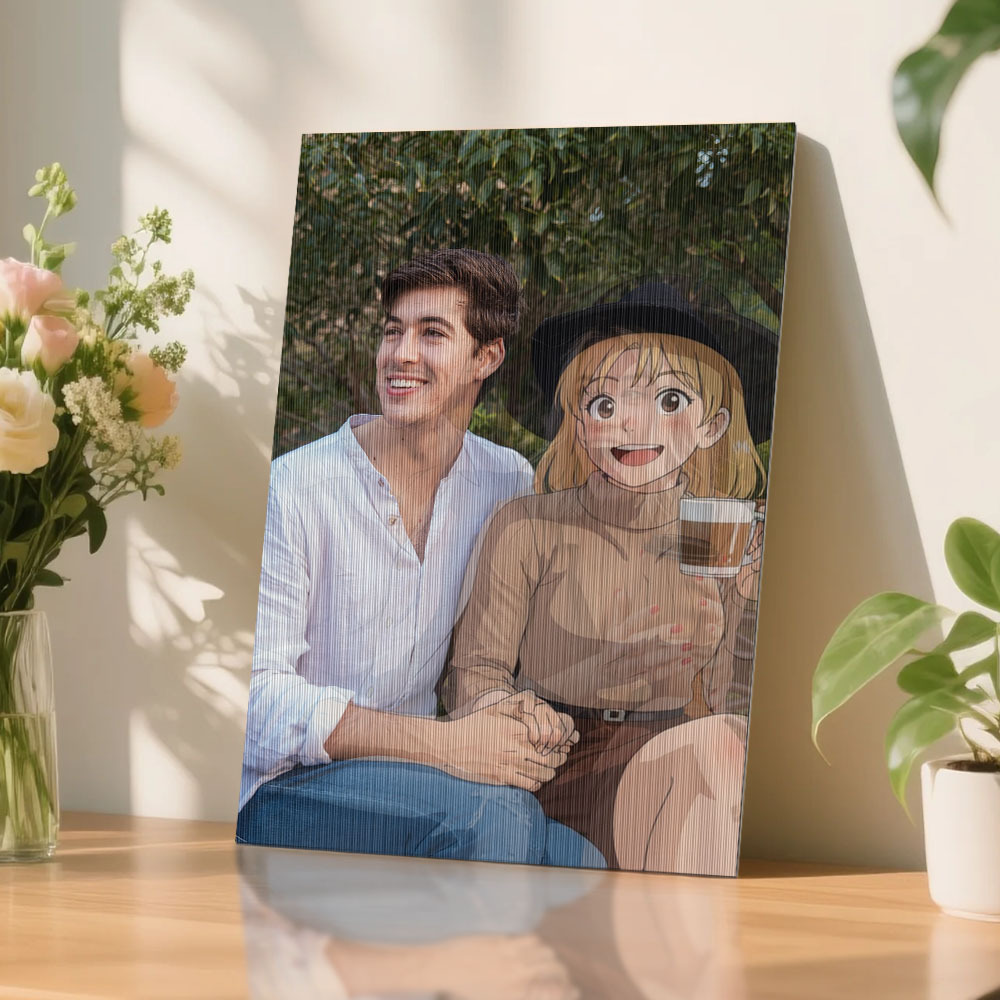 Custom lenticular photo Art Painting in Various Anime Styles Cartoon Style Gift