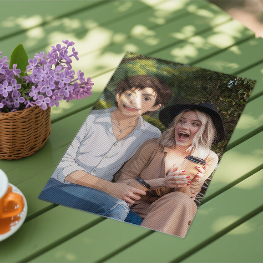 Custom lenticular photo Art Painting in Various Anime Styles Cartoon Style Gift