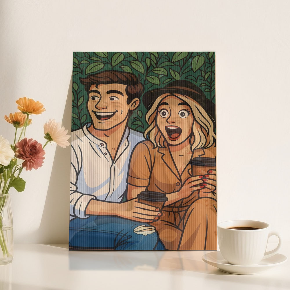 Custom lenticular photo Art Painting in Various Anime Styles Cartoon Style Gift