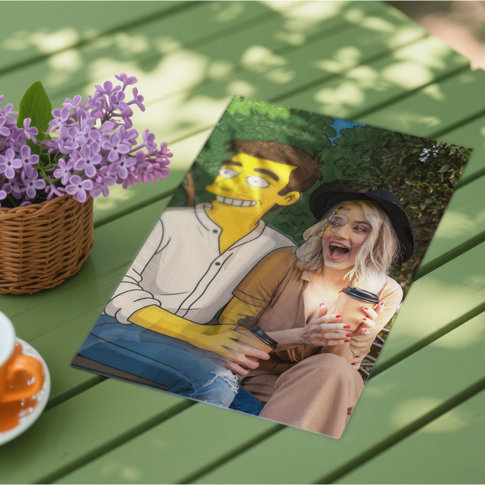 Custom lenticular photo Art Painting in Various Anime Styles Cartoon Style Gift