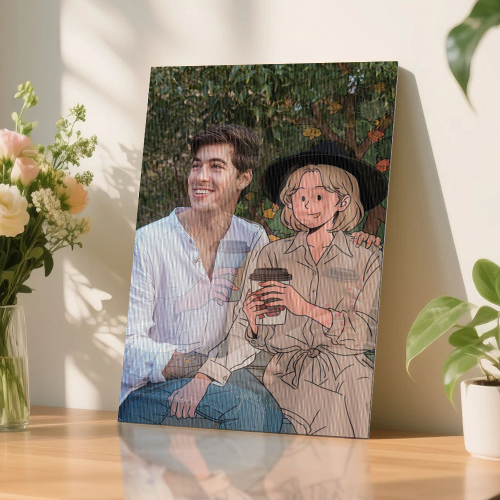 Custom lenticular photo Art Painting in Various Anime Styles Cartoon Style Gift