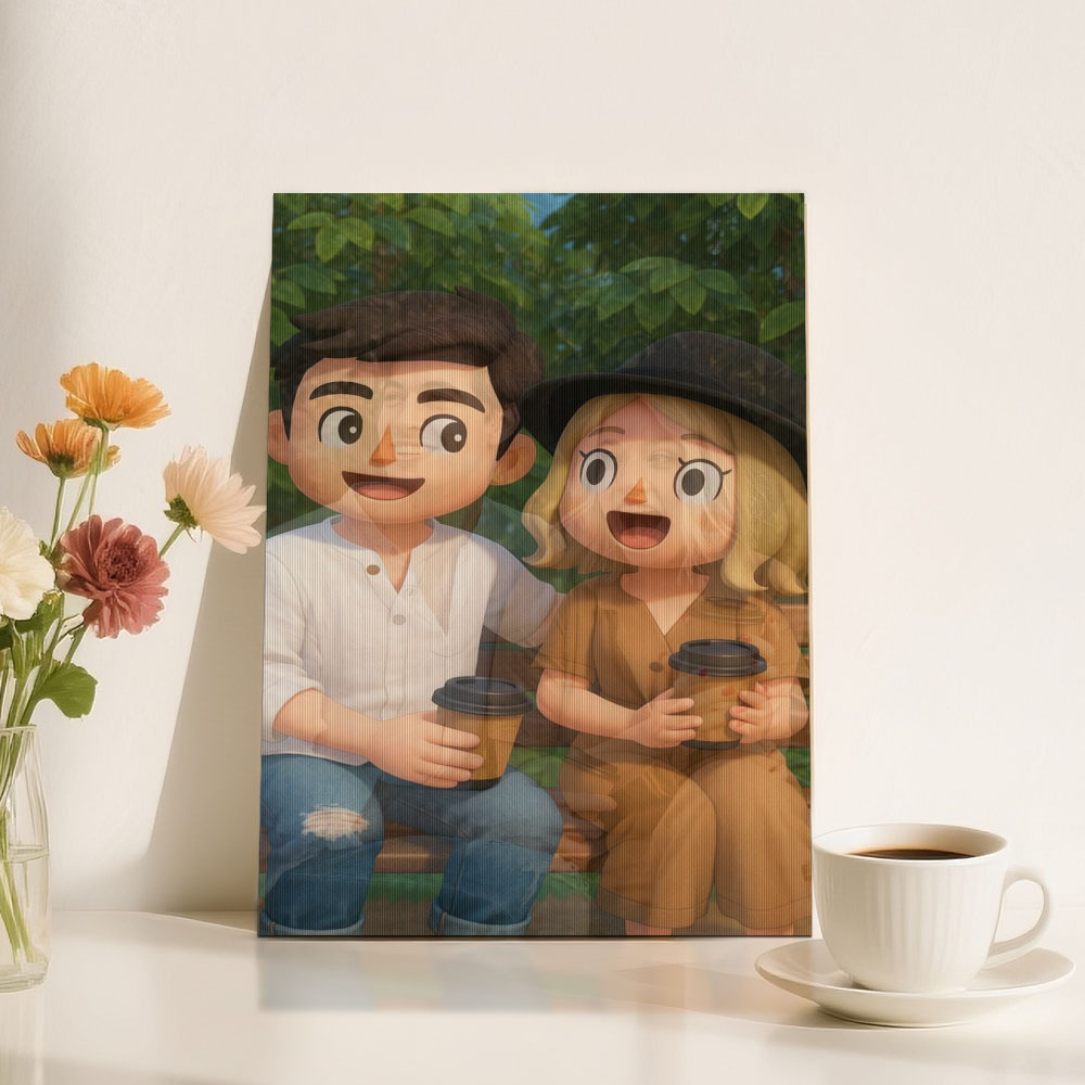 Custom lenticular photo Art Painting in Various Anime Styles Cartoon Style Gift
