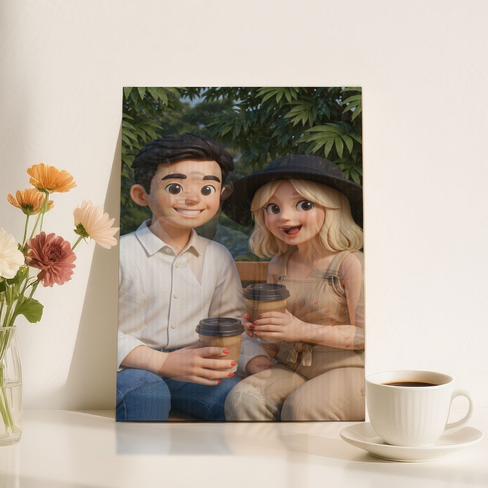 Custom lenticular photo Art Painting in Various Anime Styles Cartoon Style Gift