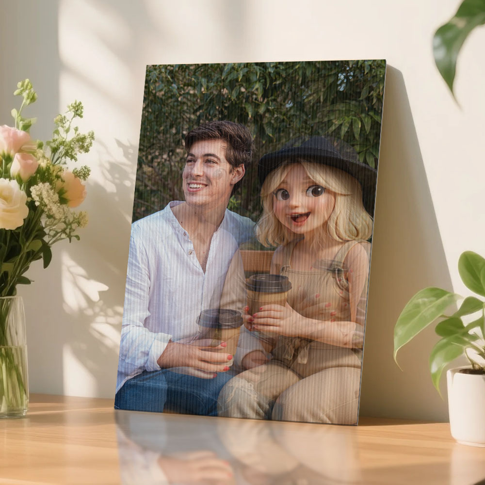 Custom lenticular photo Art Painting in Various Anime Styles Cartoon Style Gift