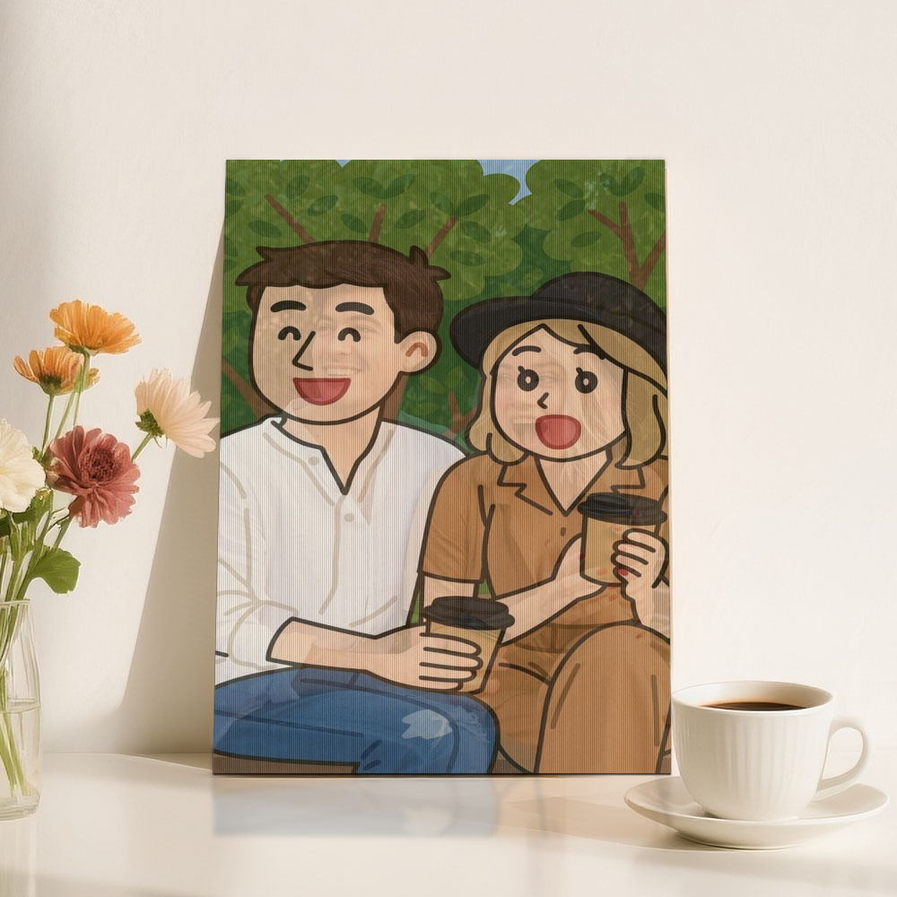 Custom lenticular photo Art Painting in Various Anime Styles Cartoon Style Gift