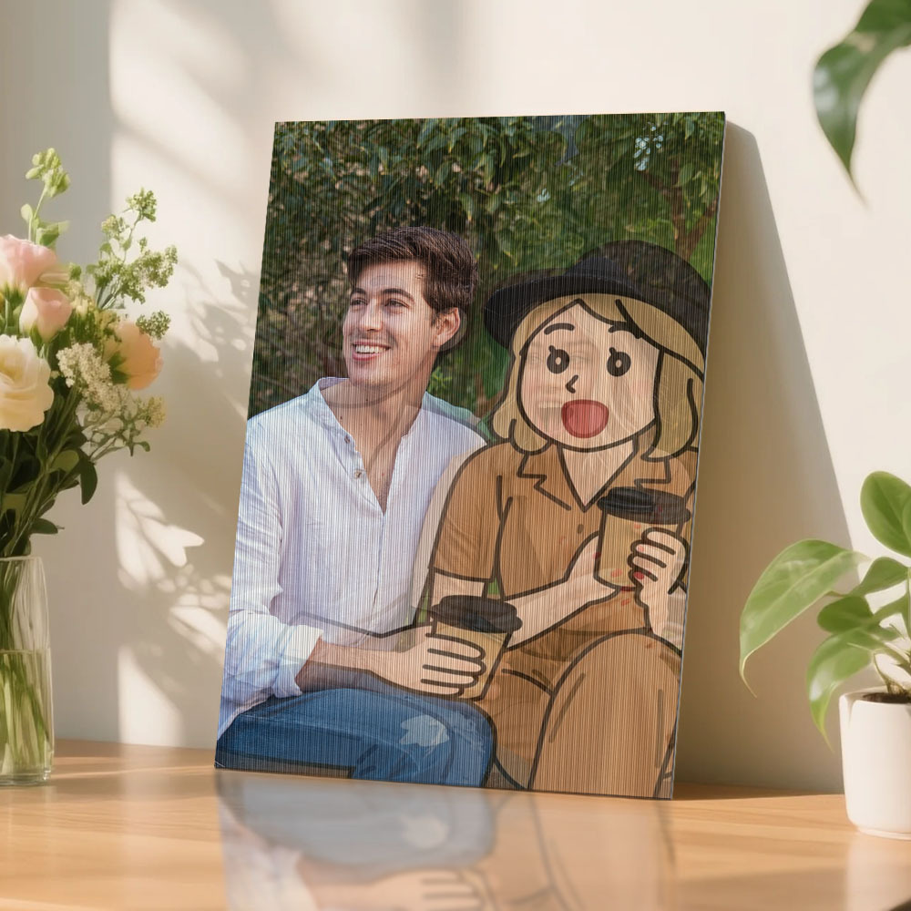 Custom lenticular photo Art Painting in Various Anime Styles Cartoon Style Gift