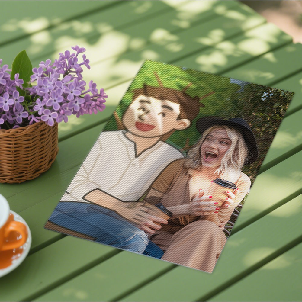 Custom lenticular photo Art Painting in Various Anime Styles Cartoon Style Gift