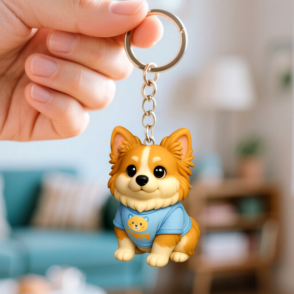 Custom 3D Keychain Figure from Your Photo Personalized Mini Doll Gift Idea For Valentine's Day - aiprintlab