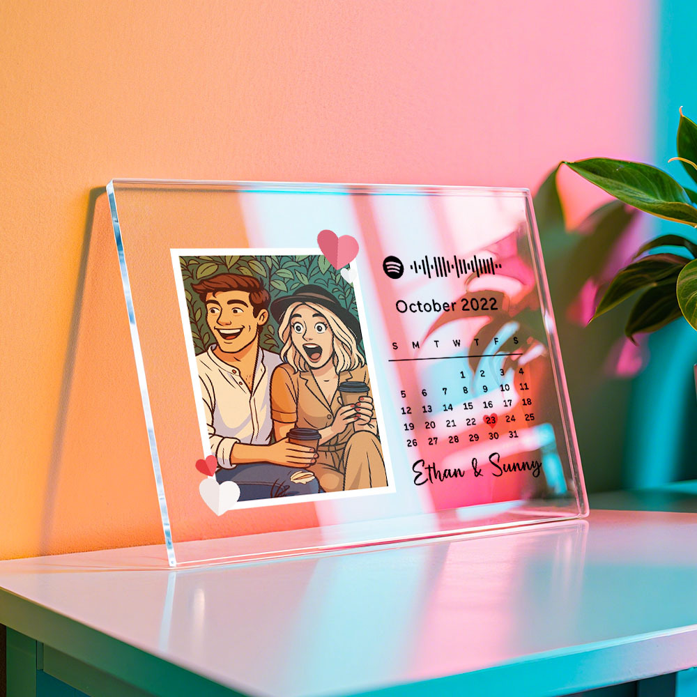 Custom Spotify Plaque Spotify Code Song Decor Personalized Art Style Photo Decor Gift For Couples