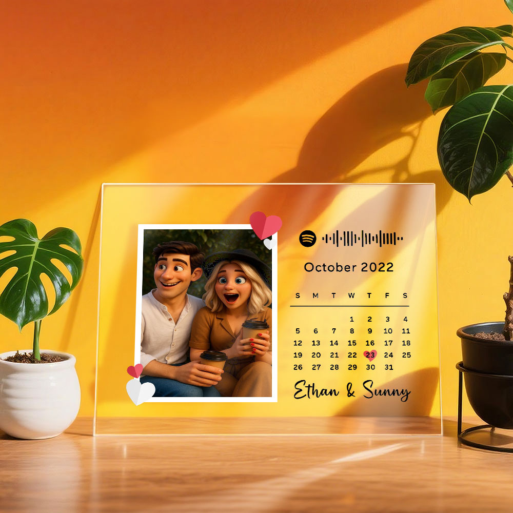 Custom Spotify Plaque Spotify Code Song Decor Personalized Art Style Photo Decor Gift For Couples