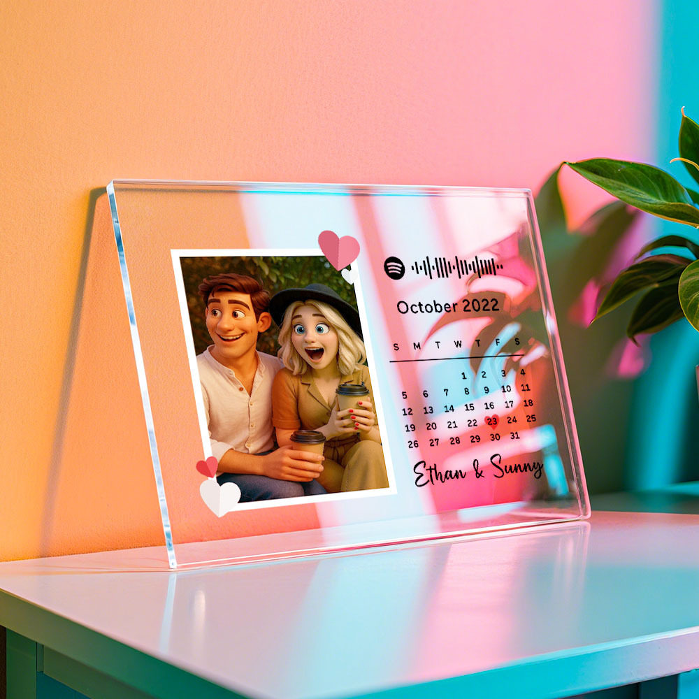 Custom Spotify Plaque Spotify Code Song Decor Personalized Art Style Photo Decor Gift For Couples