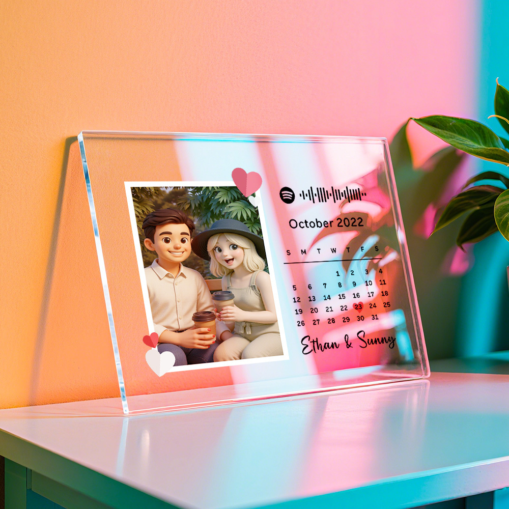 Custom Spotify Plaque Spotify Code Song Decor Personalized Art Style Photo Decor Gift For Couples