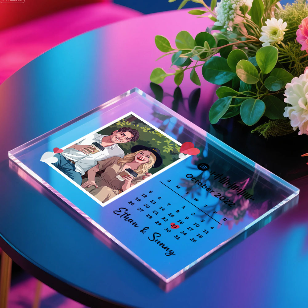 Custom Spotify Plaque Spotify Code Song Decor Personalized Art Style Photo Decor Gift For Couples