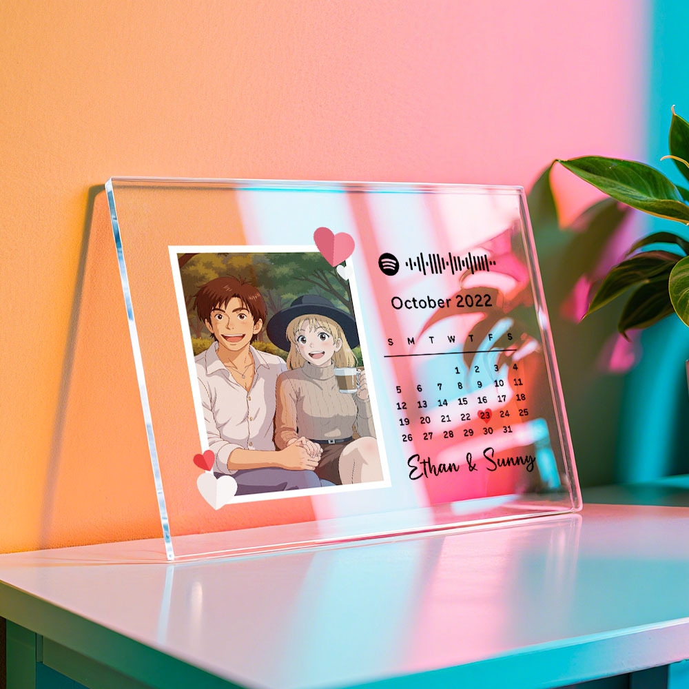 Custom Spotify Plaque Spotify Code Song Decor Personalized Art Style Photo Decor Gift For Couples