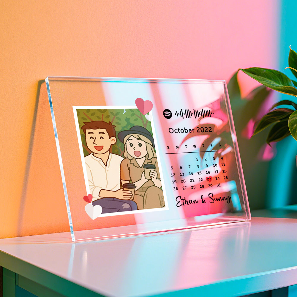 Custom Spotify Plaque Spotify Code Song Decor Personalized Art Style Photo Decor Gift For Couples