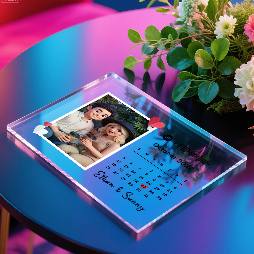 Custom Spotify Plaque Spotify Code Song Decor Personalized Art Style Photo Decor Gift For Couples