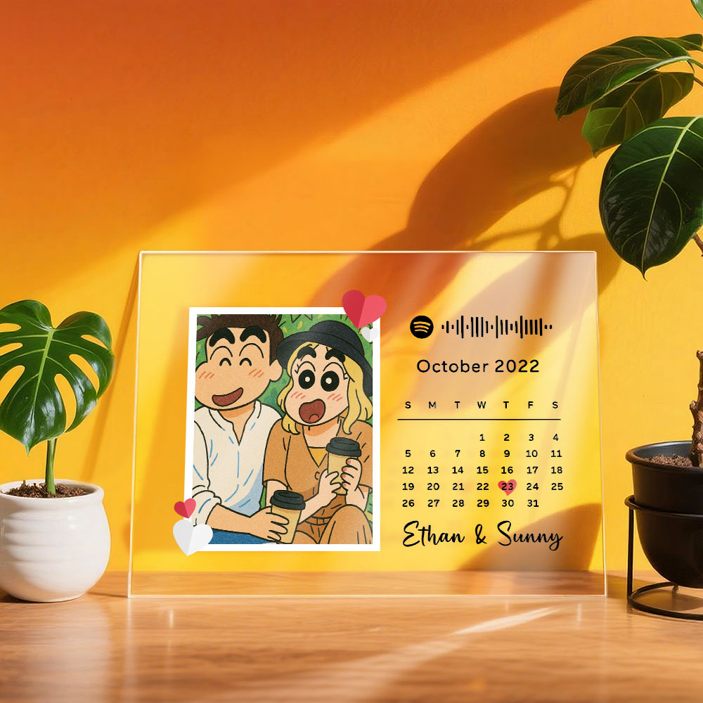 Custom Spotify Plaque Spotify Code Song Decor Personalized Art Style Photo Decor Gift For Couples