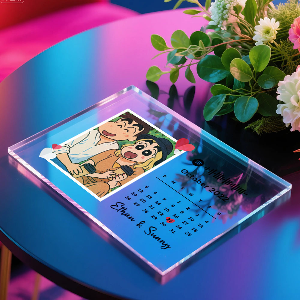 Custom Spotify Plaque Spotify Code Song Decor Personalized Art Style Photo Decor Gift For Couples