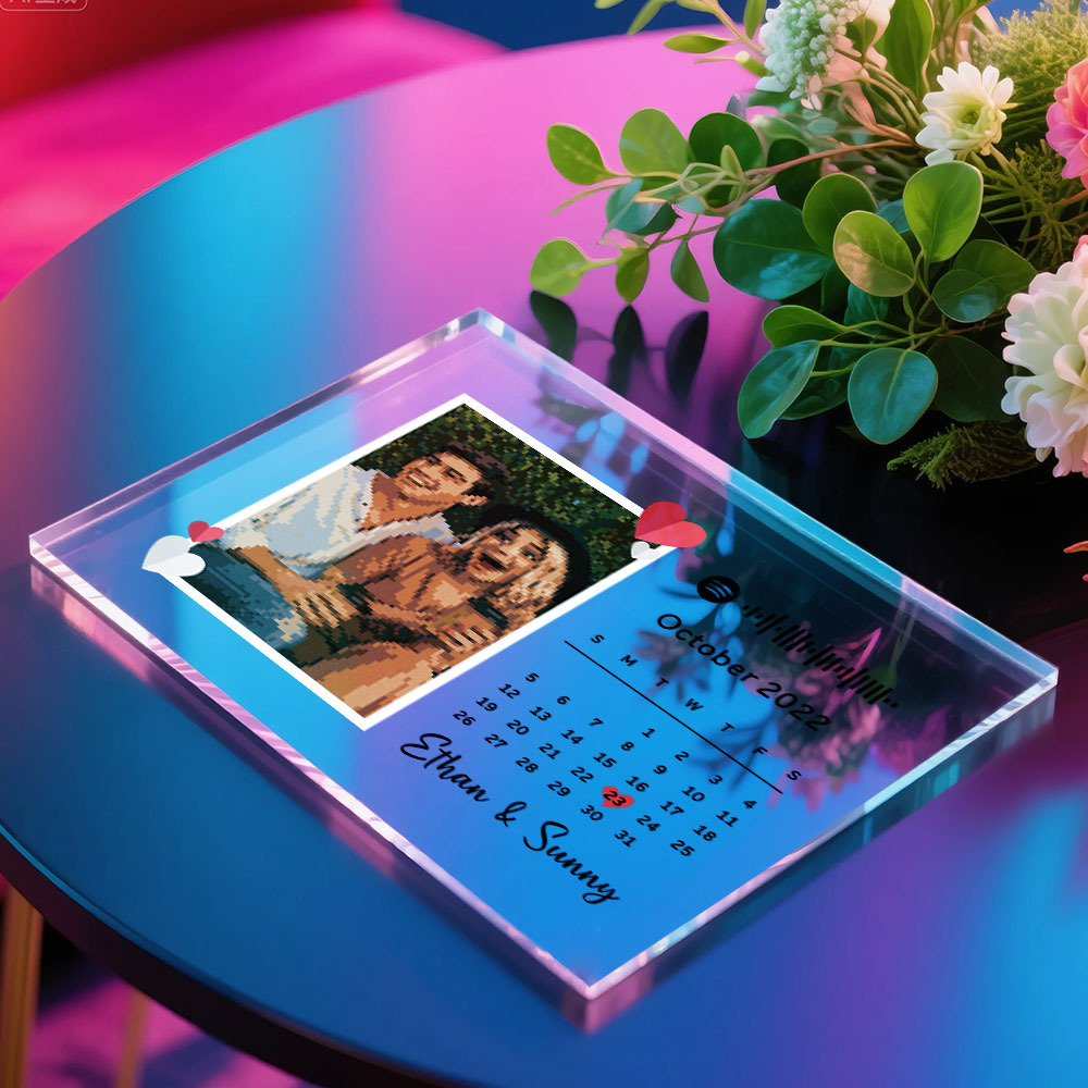 Custom Spotify Plaque Spotify Code Song Decor Personalized Art Style Photo Decor Gift For Couples