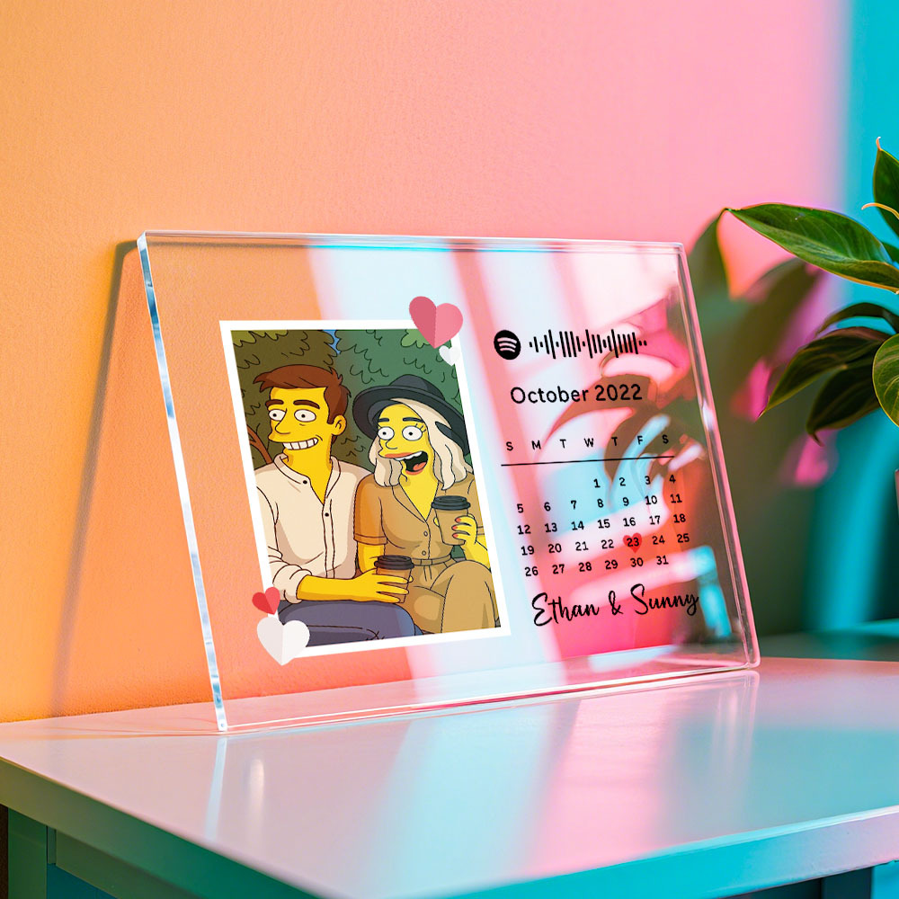 Custom Spotify Plaque Spotify Code Song Decor Personalized Art Style Photo Decor Gift For Couples