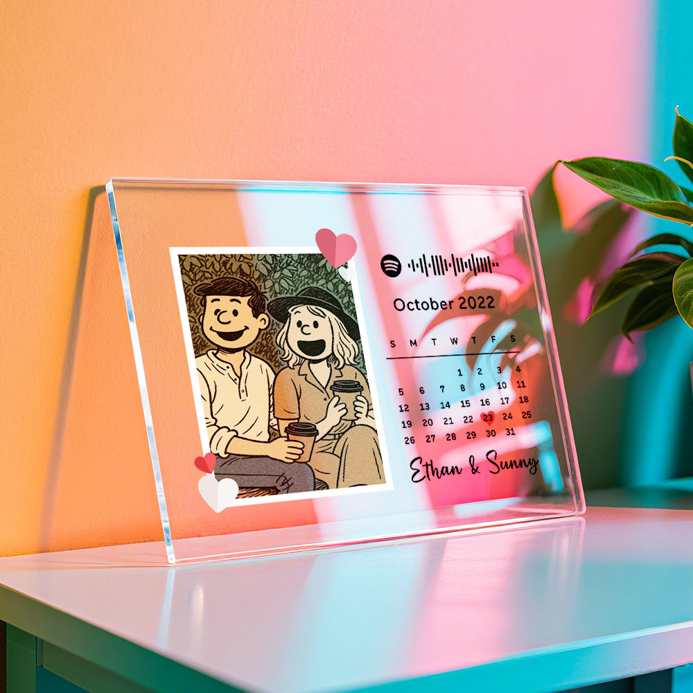 Custom Spotify Plaque Spotify Code Song Decor Personalized Art Style Photo Decor Gift For Couples