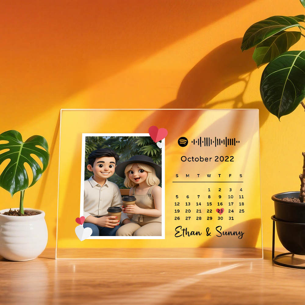 Custom Spotify Plaque Spotify Code Song Decor Personalized Art Style Photo Decor Gift For Couples